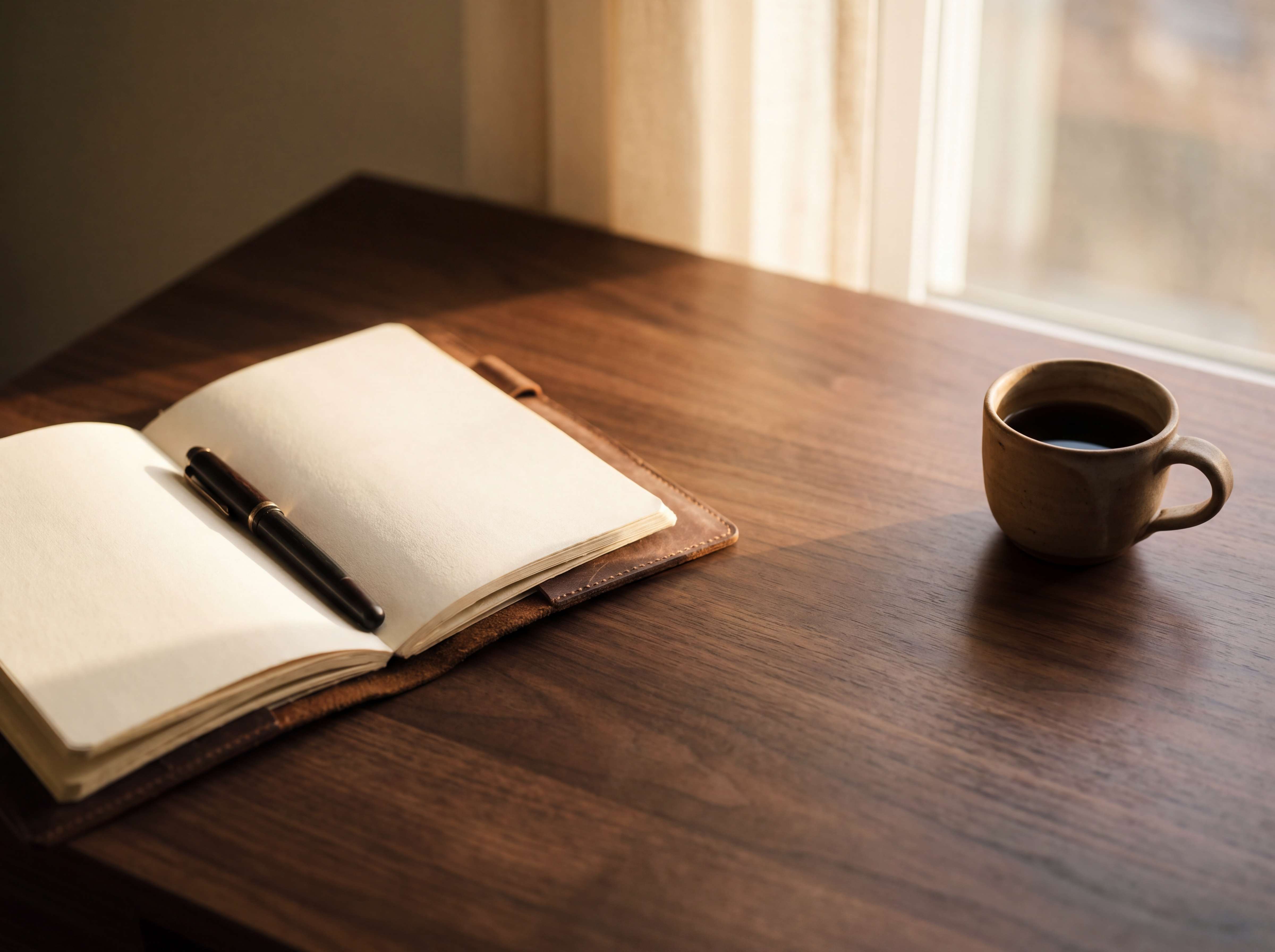 A calm, composed moment before a demanding day begins.