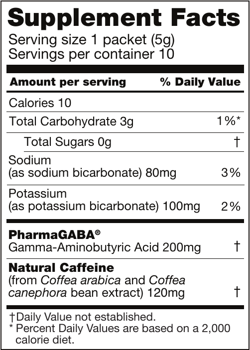 Orange Tangerine Supplement Facts panel